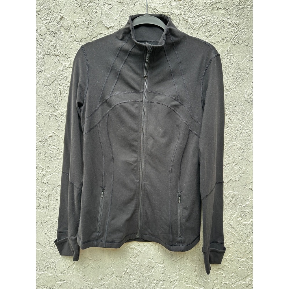 Lululemon Define Jacket Black Size 10 Luon Zip Up Branded Logo